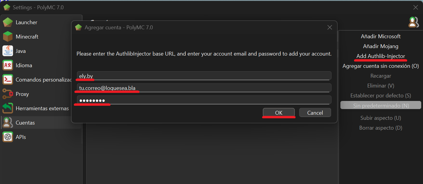 Creación del perfil 2